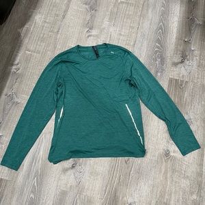 Green Lululemon Long Sleeve Running Shirt